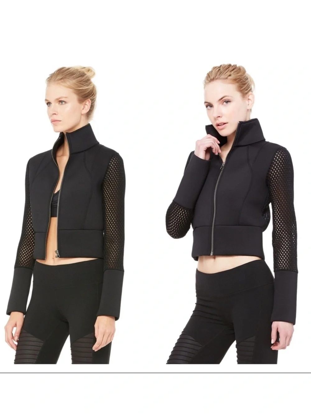Alo After Yoga Cropped Scuba Mesh Jacket